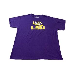 Section 101 Majestic LSU Tigers Purple Graphic T-Shirt Mens Large NCAA Sports